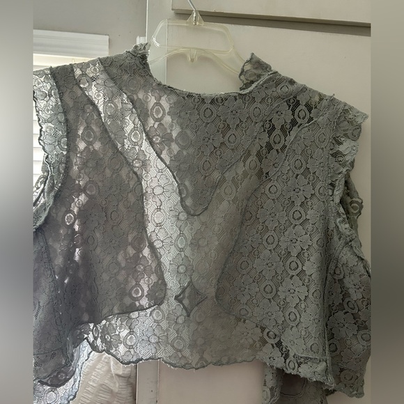 April Cornell Lace Cotton/Linen Shrug - Picture 9 of 10